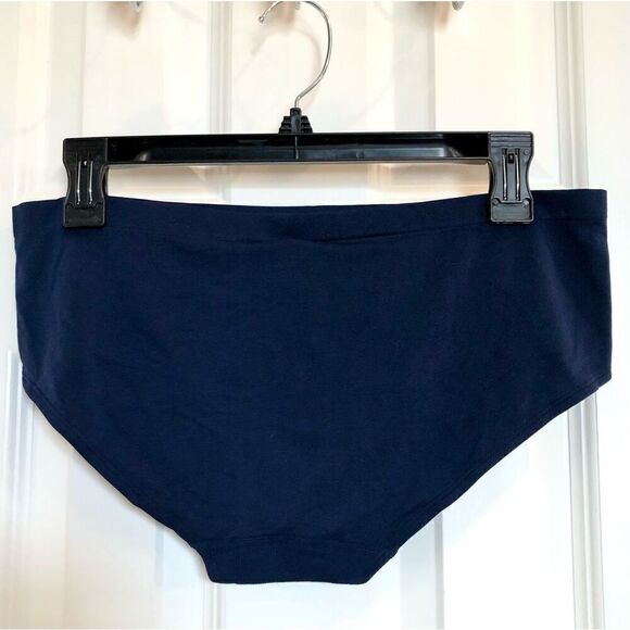 VICTORIA’S SECRET NWT L Sz XXL - 2-Pair Black Logo Hipster & Navy Cheeky Brief - Picture 4 of 15